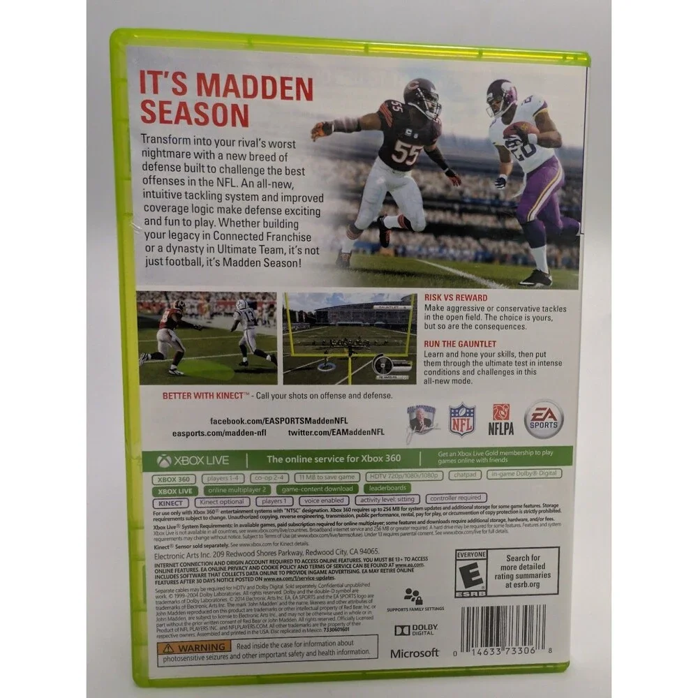 Madden NFL 15 (Microsoft Xbox 360, 2014) Tested Working